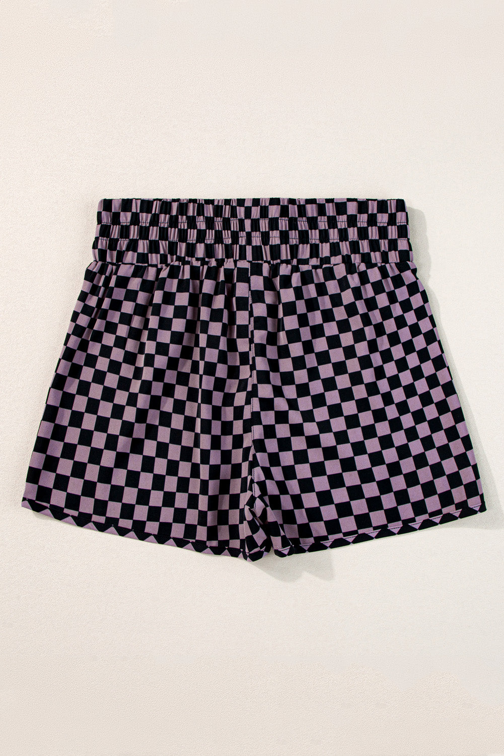 Checkered High Waisted Shorts