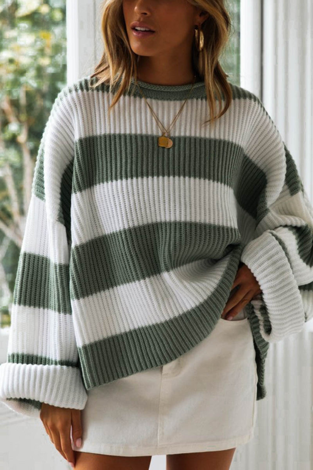 Striped Oversized Sweater