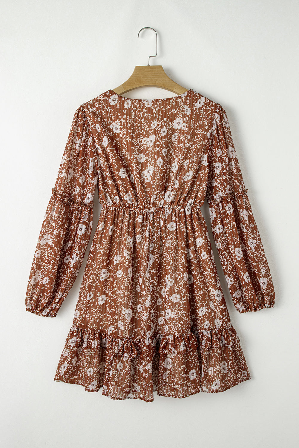 Boho Floral Ruffled Mini Dress