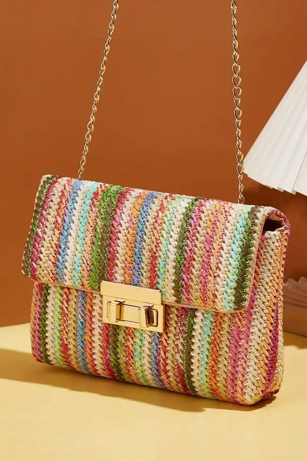 Pastel Bohemian Woven Shoulder Bag