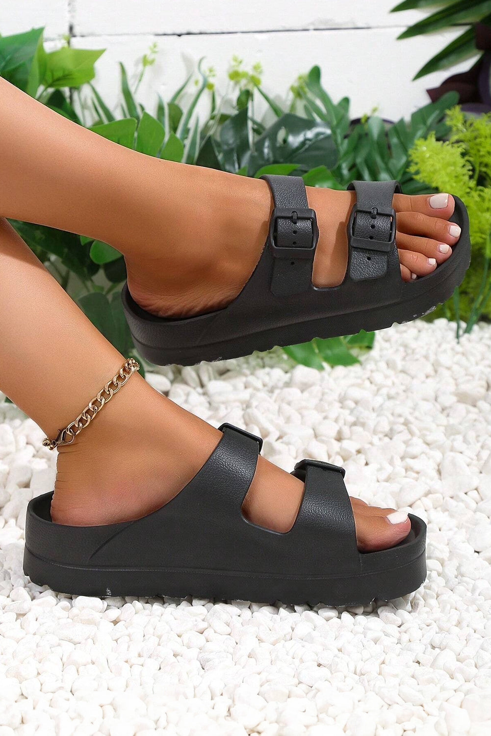 Double-Buckle EVA Sandals