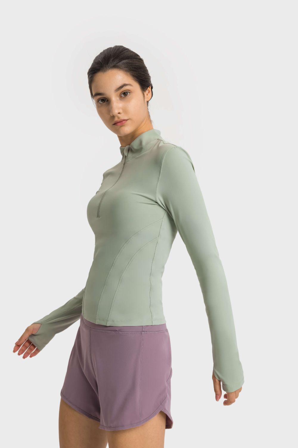 Half-Zip Long Sleeve Active Top