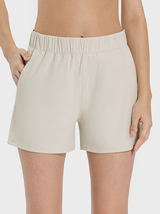 Elastic Waist Flowy Active Shorts