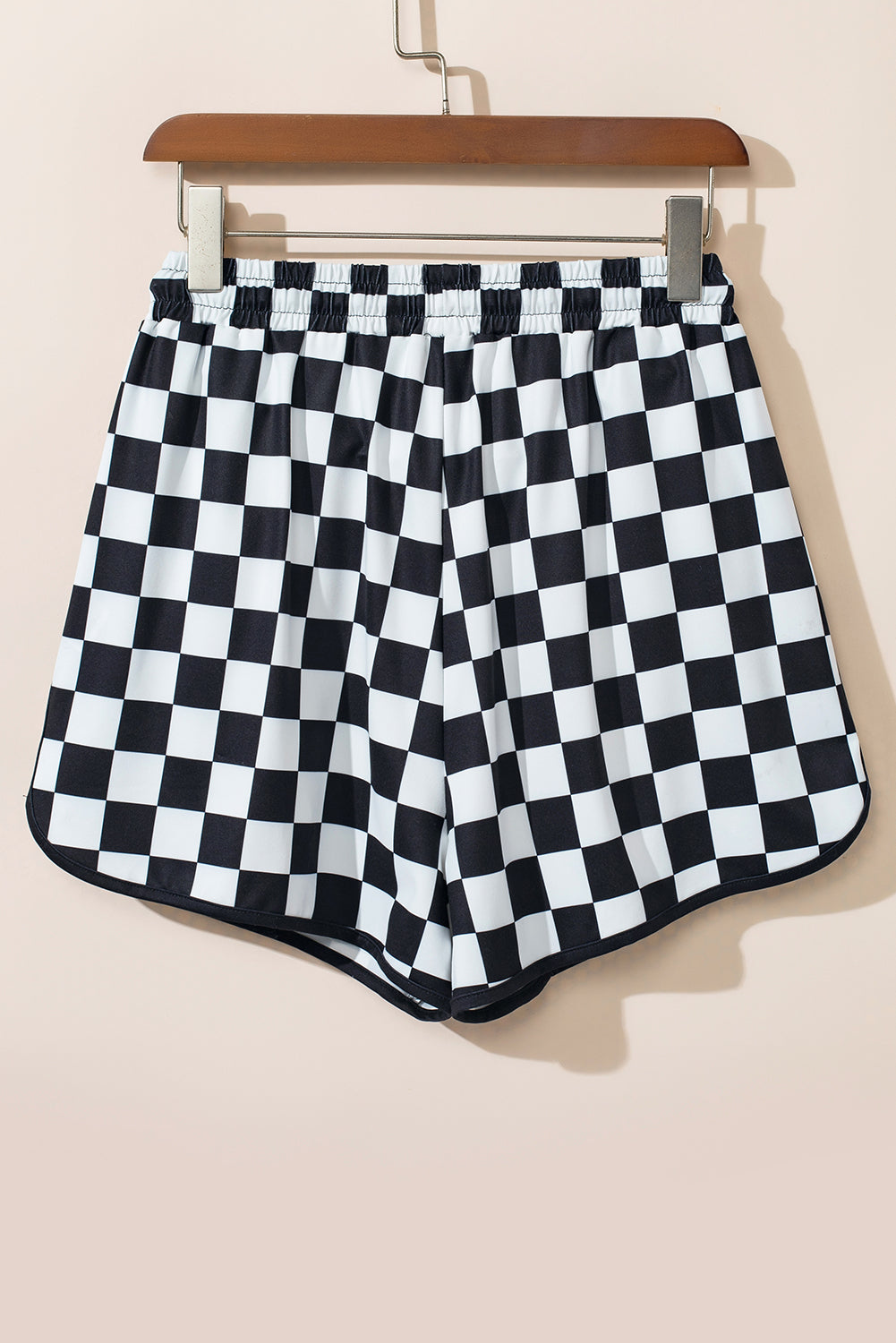 Checkered Drawstring Shorts