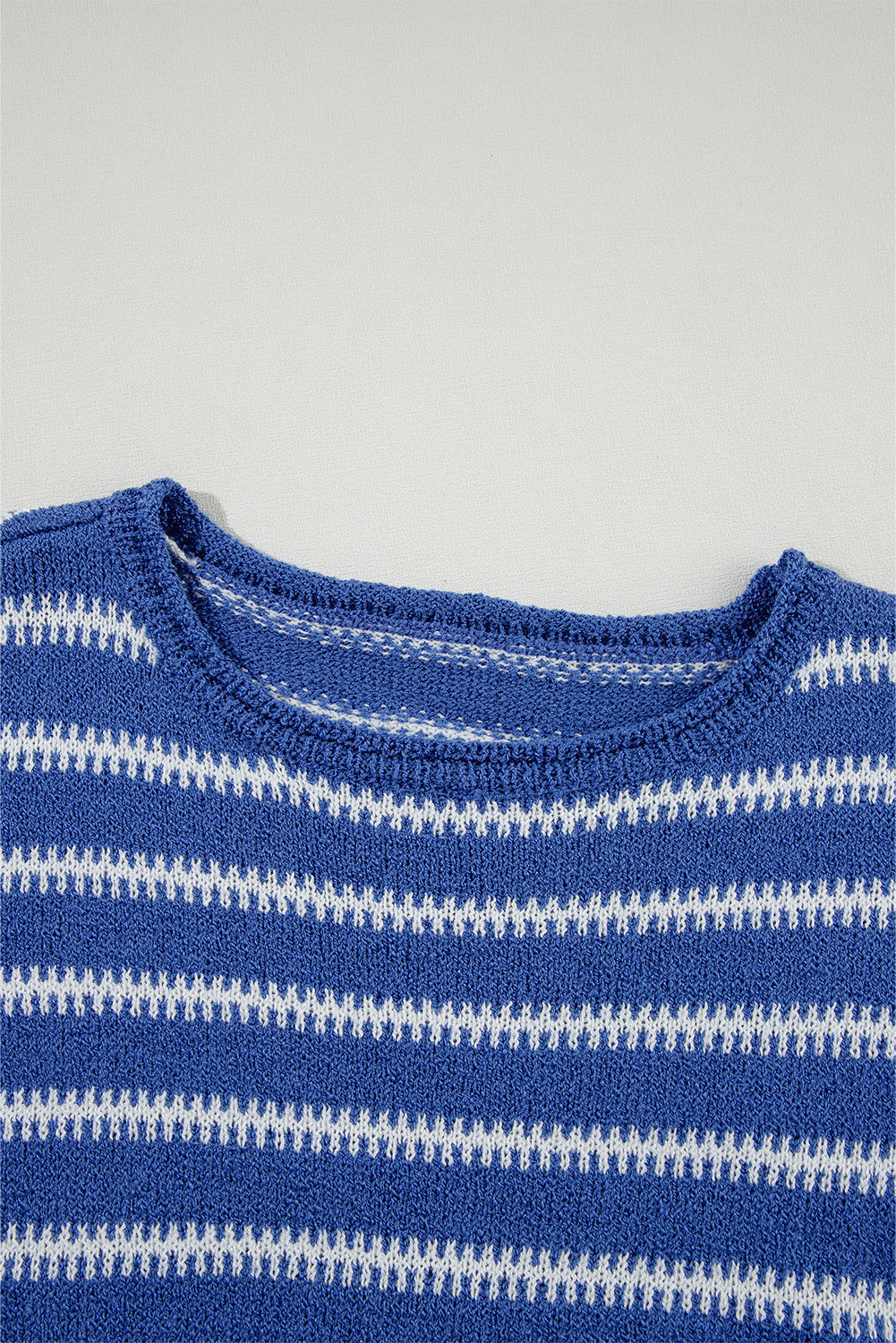 Blue Stripe Casual Sweater