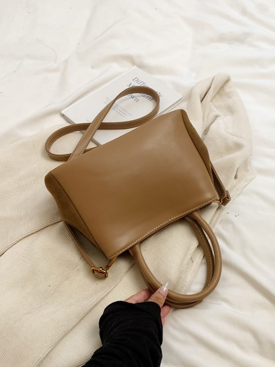 Suede Double-Use Handbag