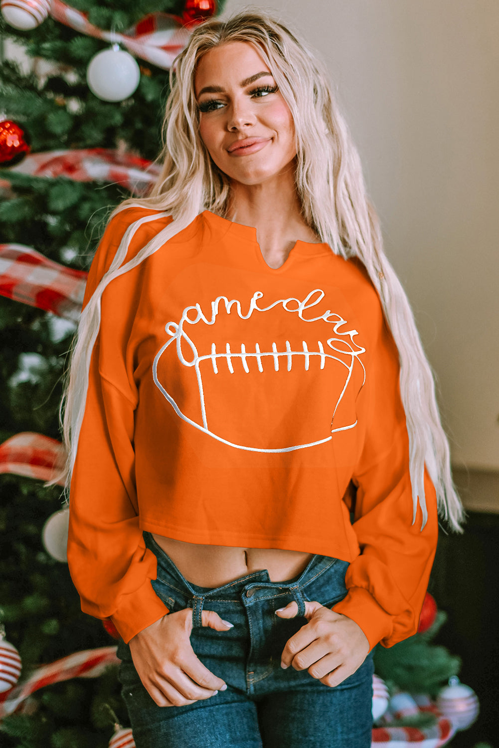 Orange Game Day Football Sweatshirt