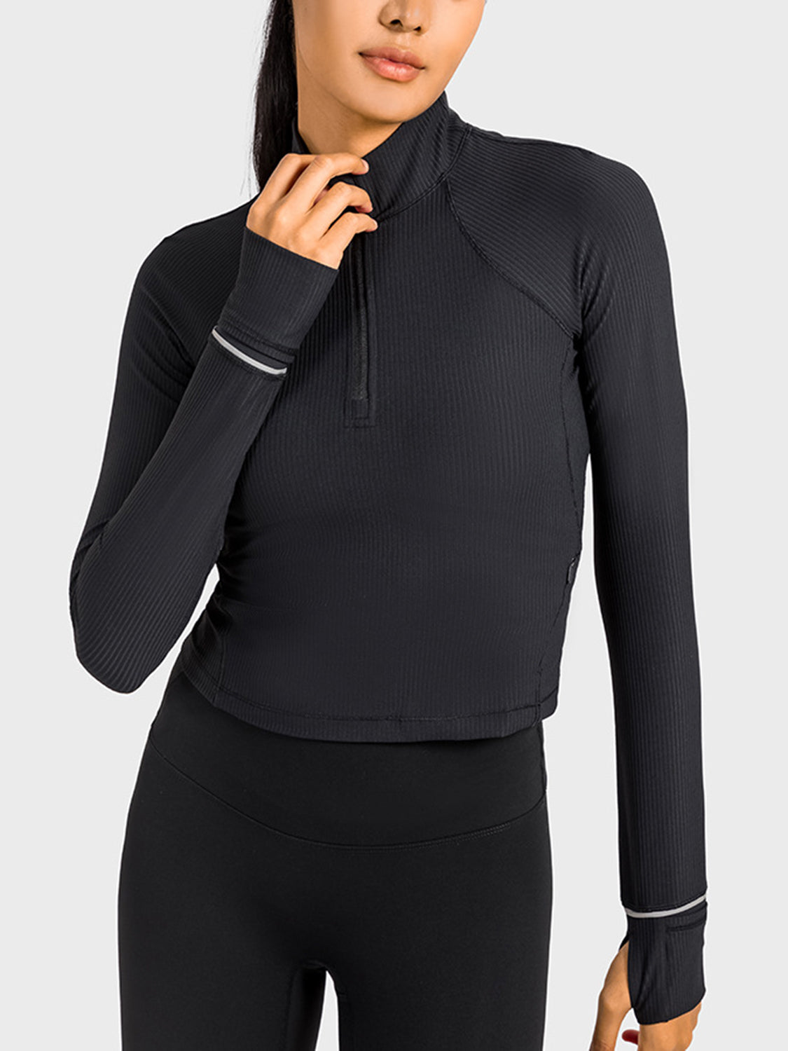 Mock Neck Half-Zip Sport Top