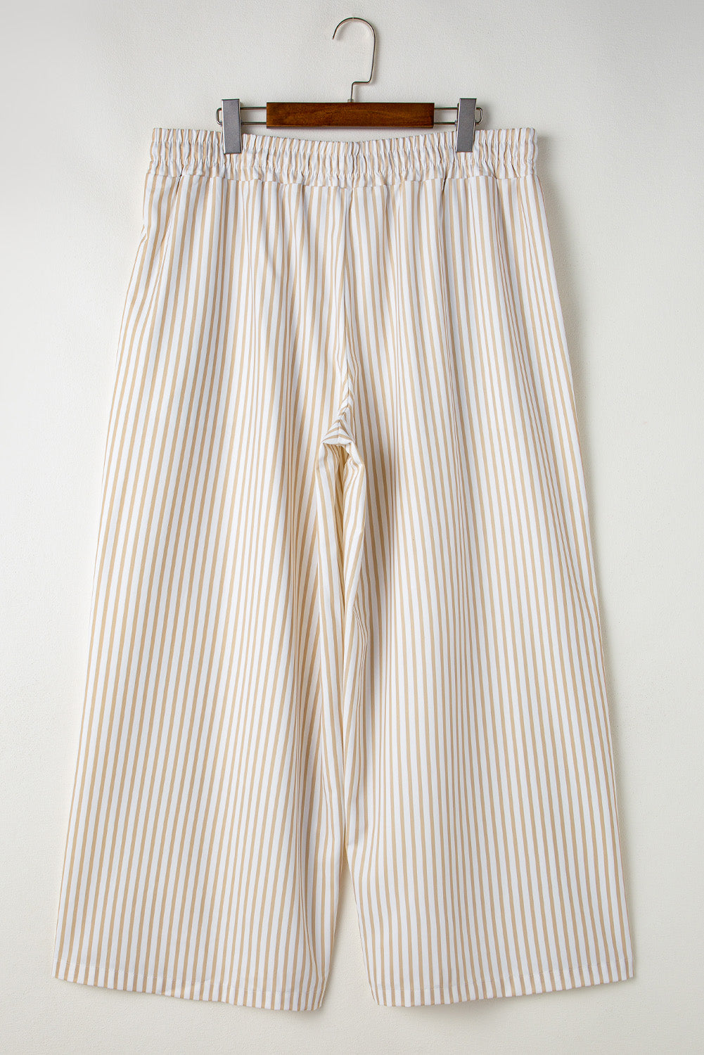 Plus Size Khaki Stripe High Waist Pants