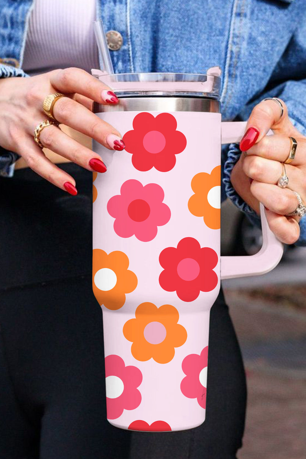 Flower Print Tumbler 40oz