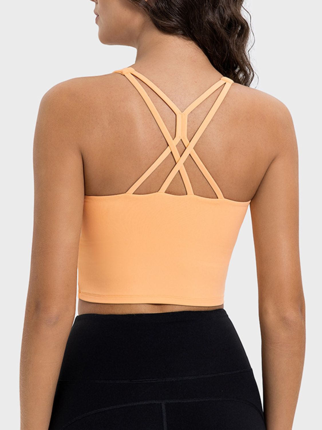 Crisscross Cropped Active Tank