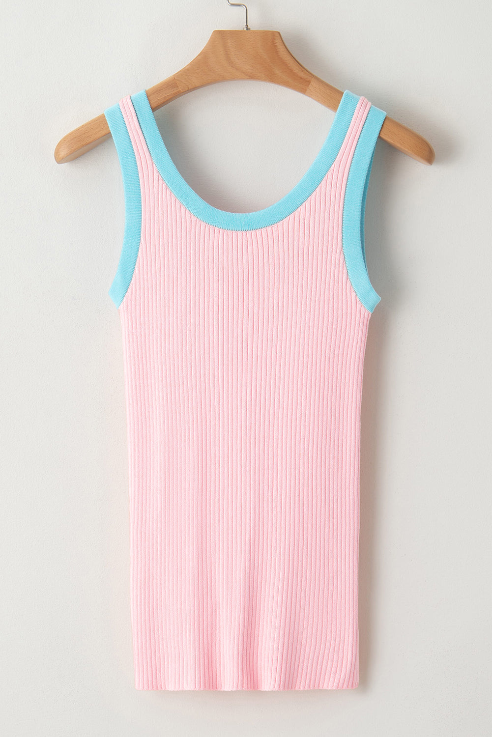 Colorblock Edge Ribbed Tank Top