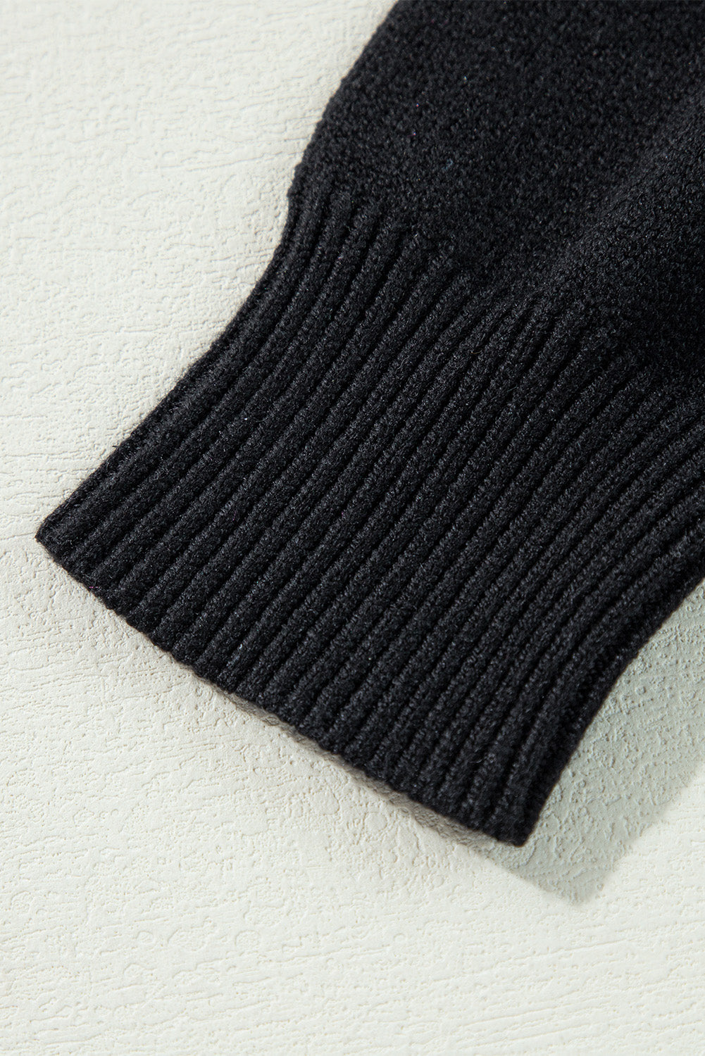 Black Boo Knitted Drop Shoulder Sweater