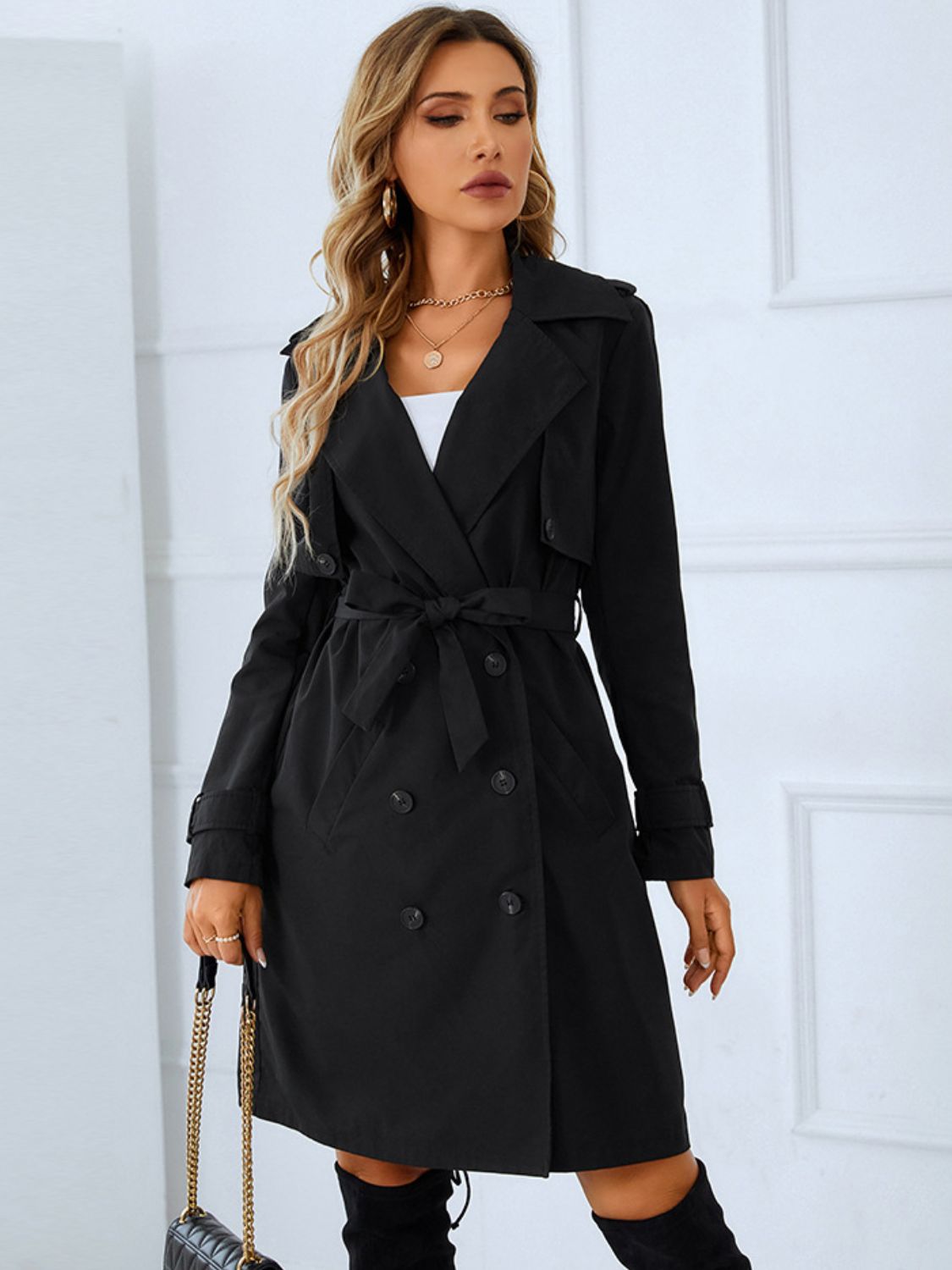 Lapel Trench Coat