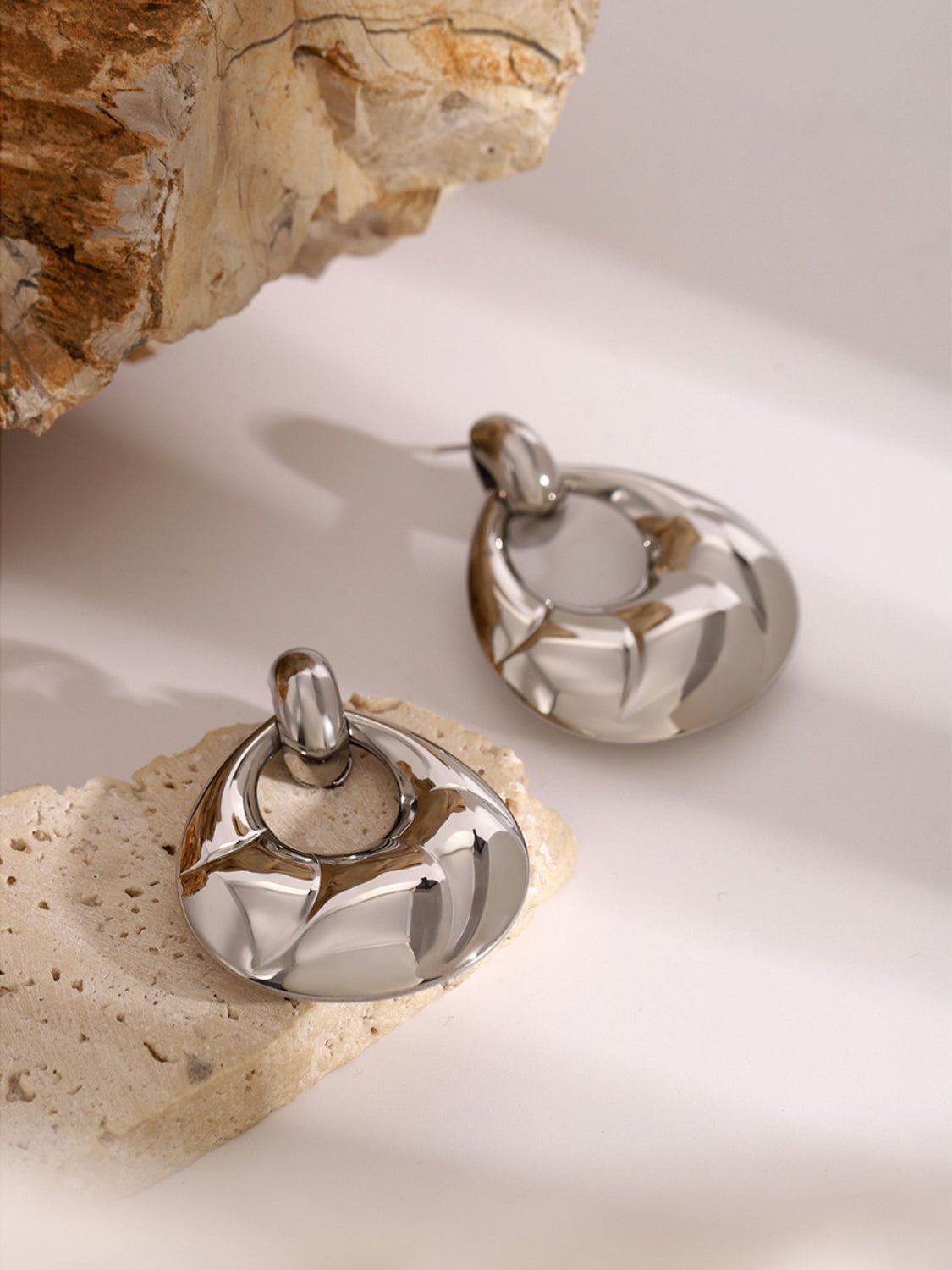 Stainless Steel Teardrop Earrings