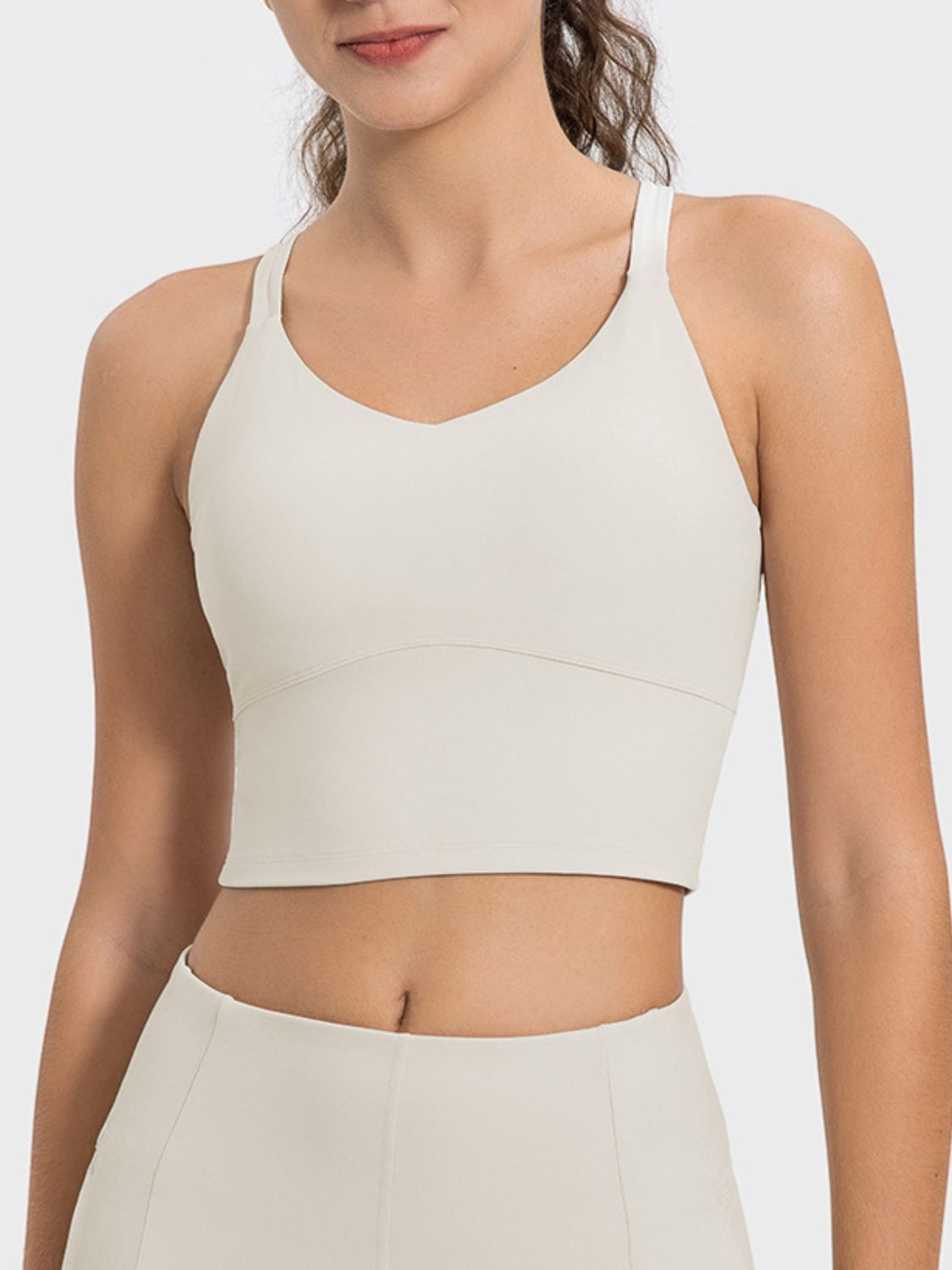 Crisscross Cropped Active Tank