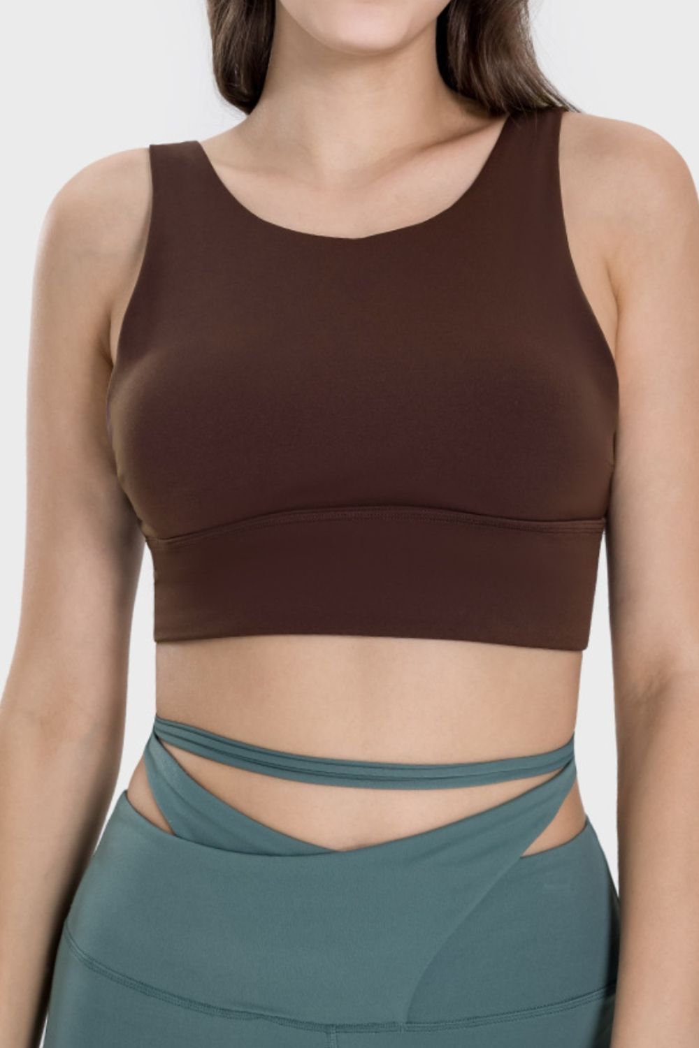 Backless Wide Strap Sports Bra