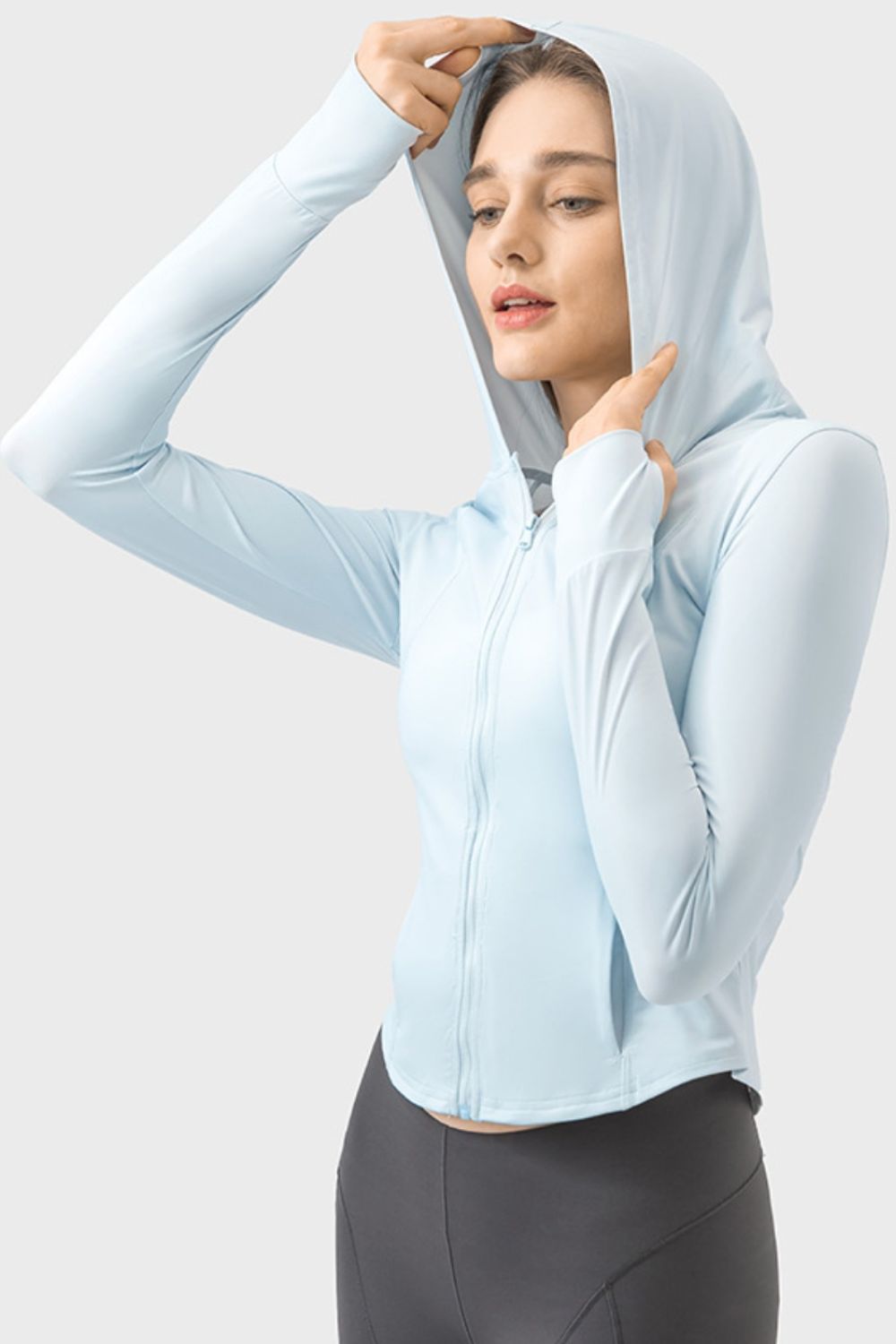 Zip-Up Hooded Active Jacket