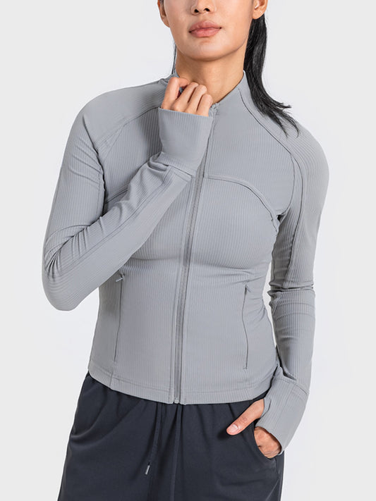 Zip-Up Long Sleeve Active Jacket