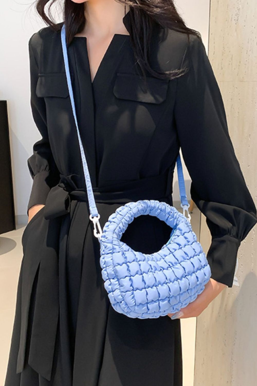 Quilted Puffy Crossbody Bag