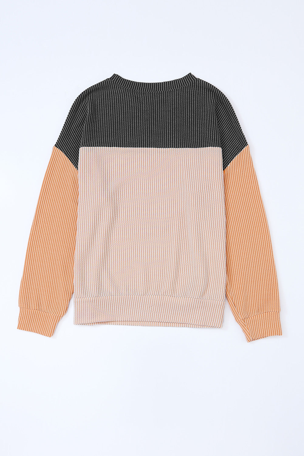 Color Block Ribbed Long Sleeve