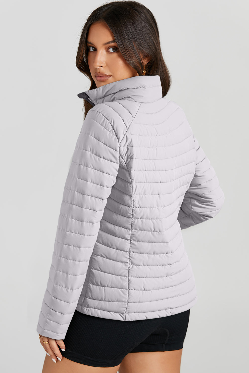 Quilted Zip-Up Puffer Jacket