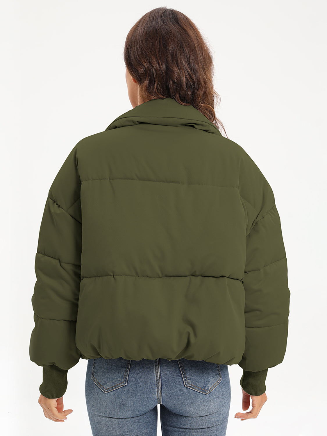 Zip-Up Turtleneck Winter Coat