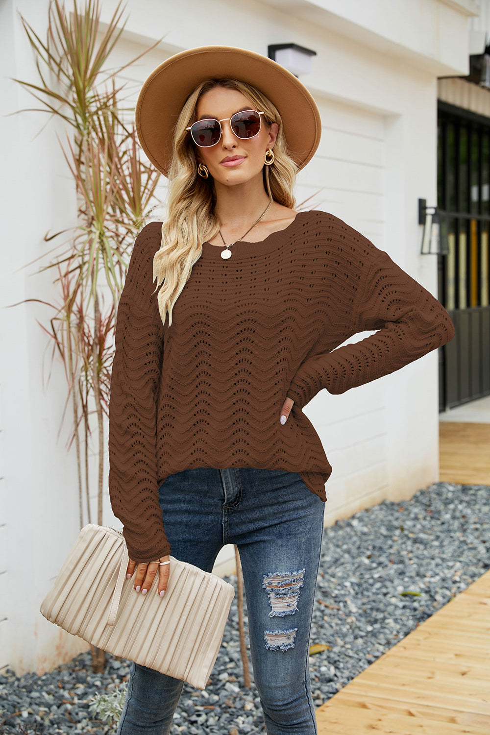 Round Neck Detailed Sweater