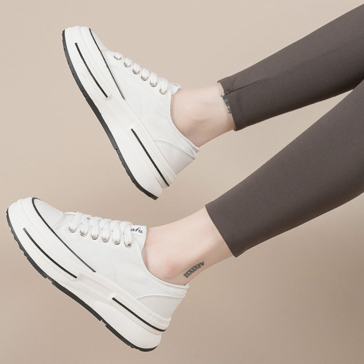 Tie-Up Platform Sneakers