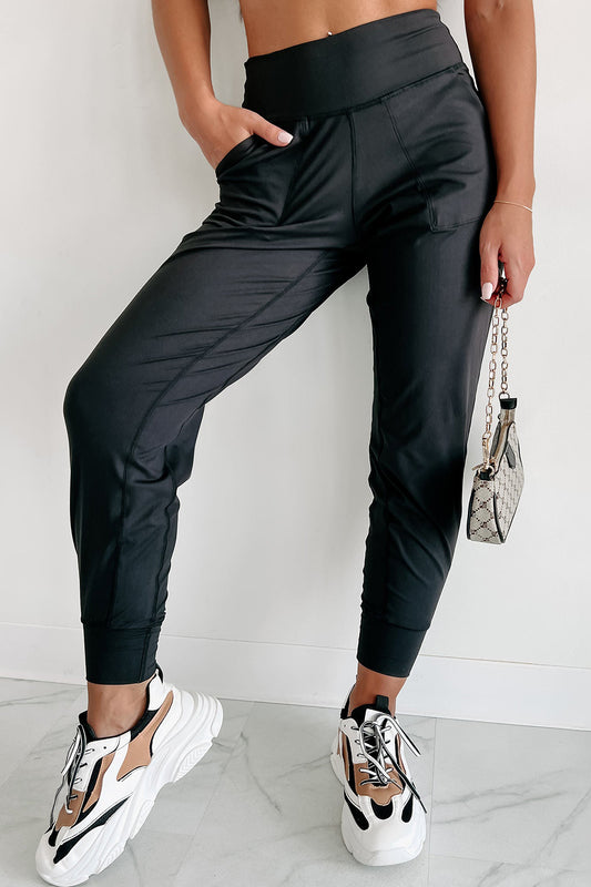 High Waist Pocketed Joggers