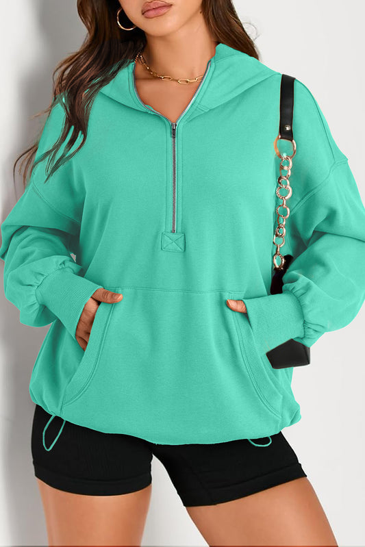 Kangaroo Half-Zip Oversized Hoodie