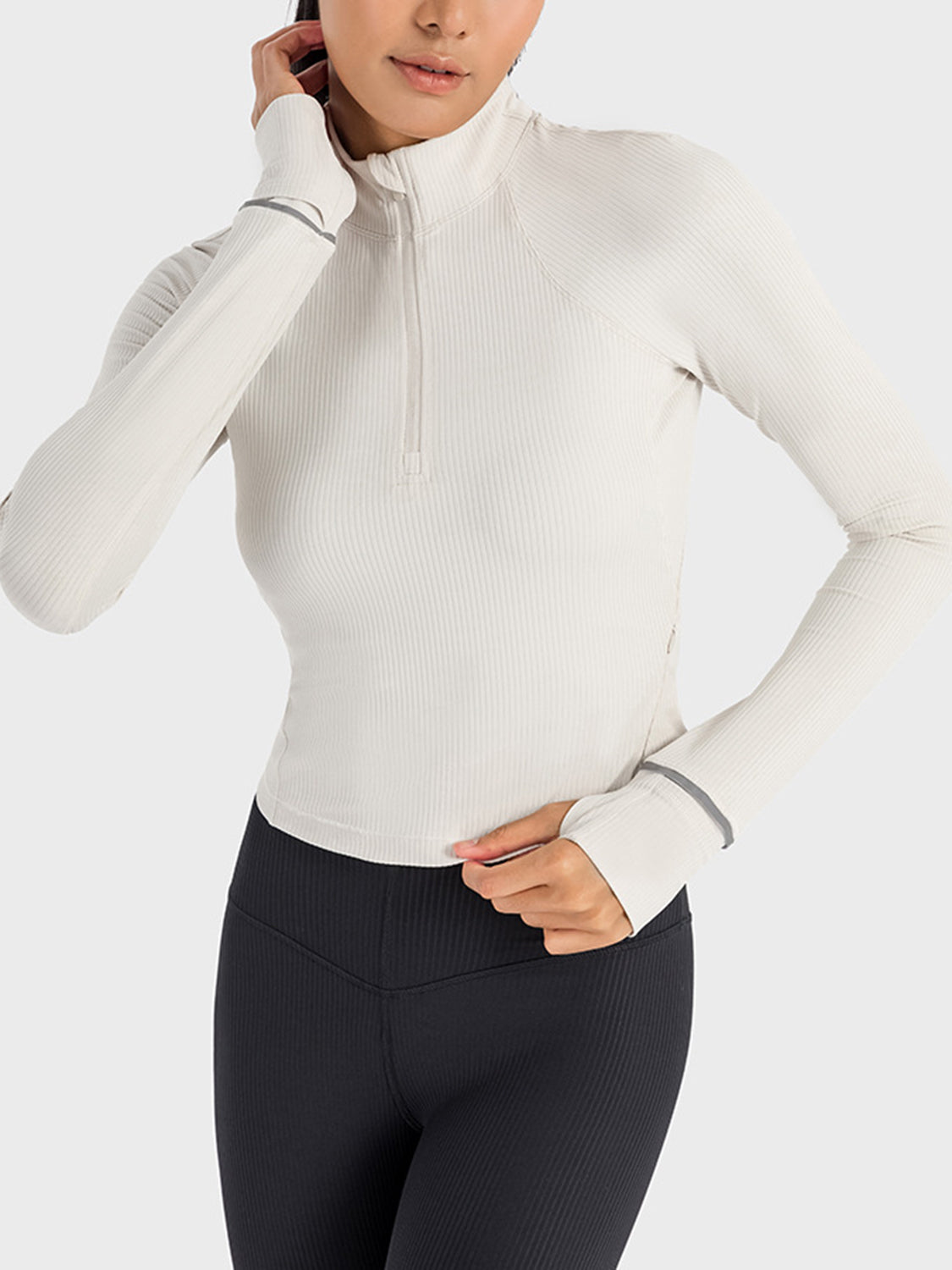 Mock Neck Half-Zip Sport Top