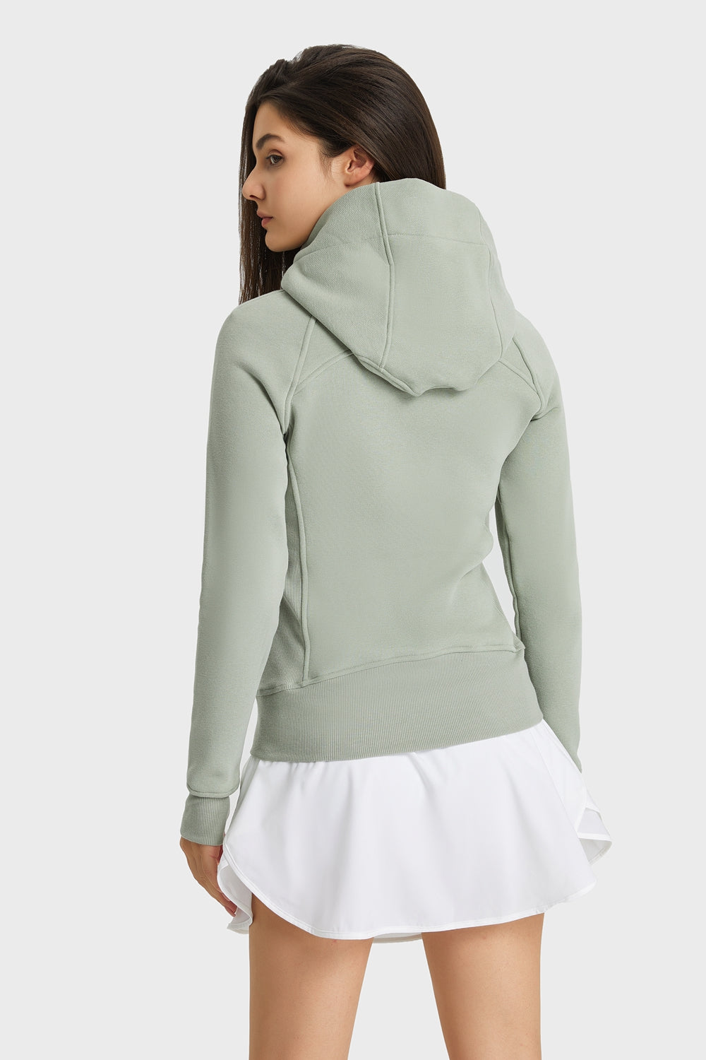 Zip-Up Seam Hooded Active Jacket