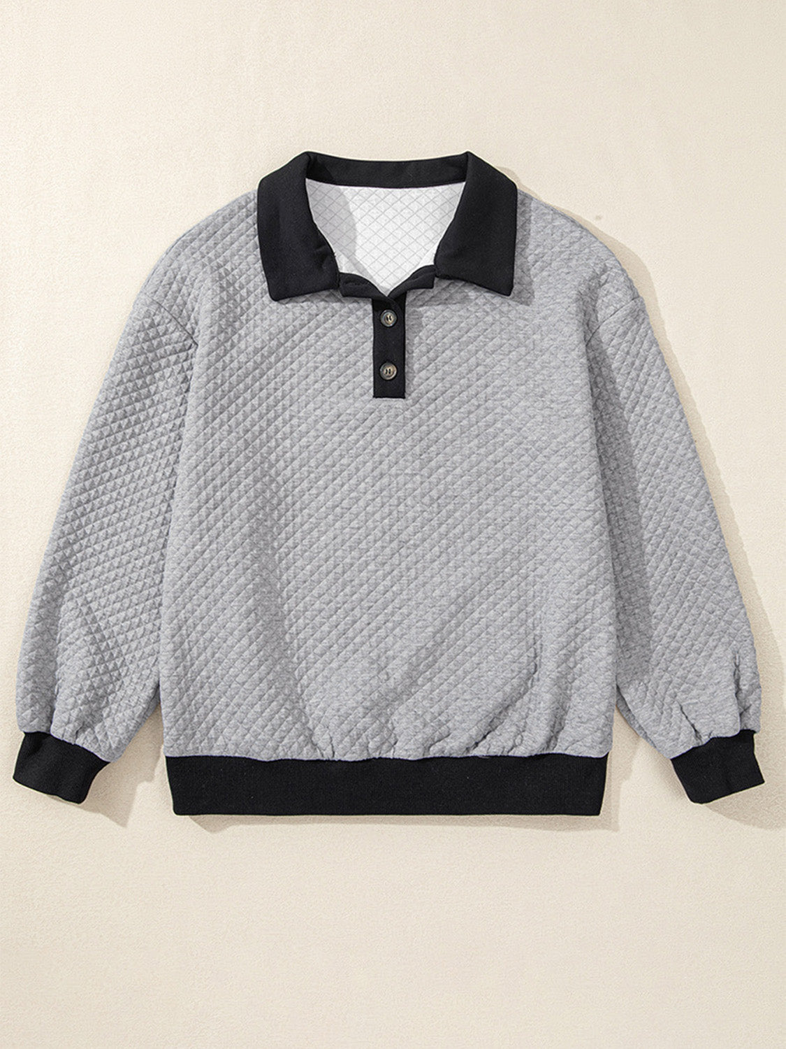 Texture Quarter-Button Sweatshirt