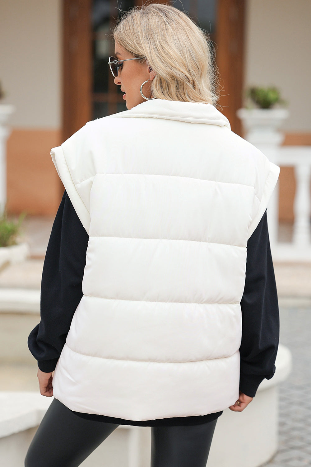 Zip-Up Puffer Vest w/ Pockets