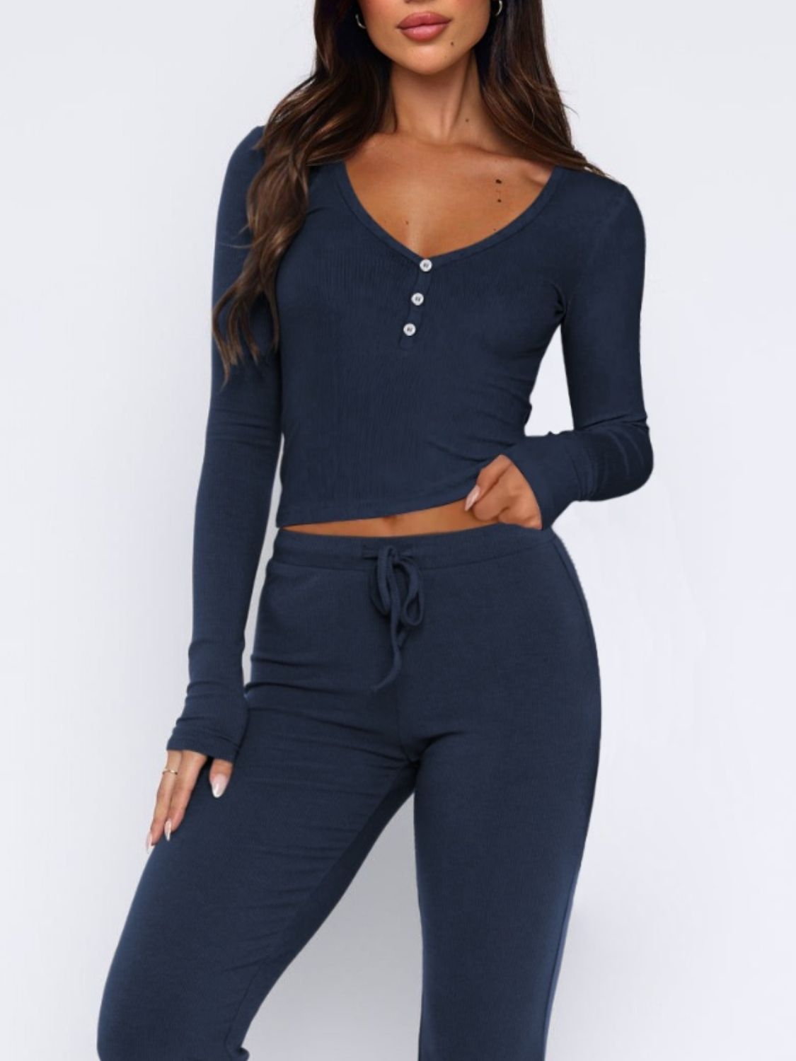 V-Neck Top & Pants Set