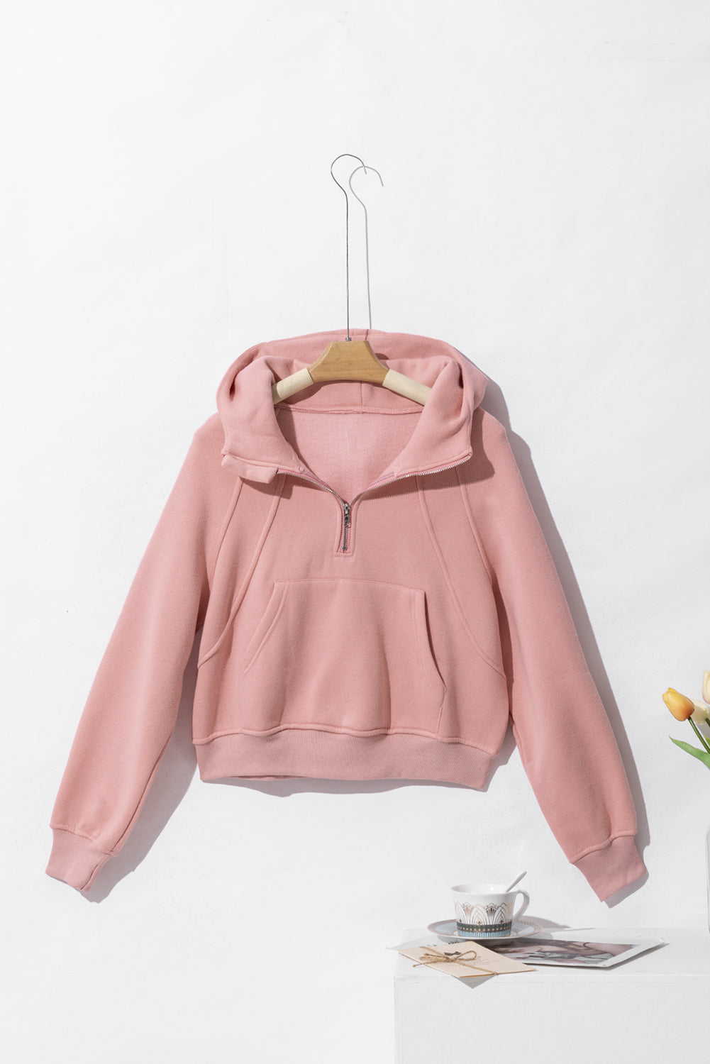 Quarter-Zip Kangaroo Hoodie