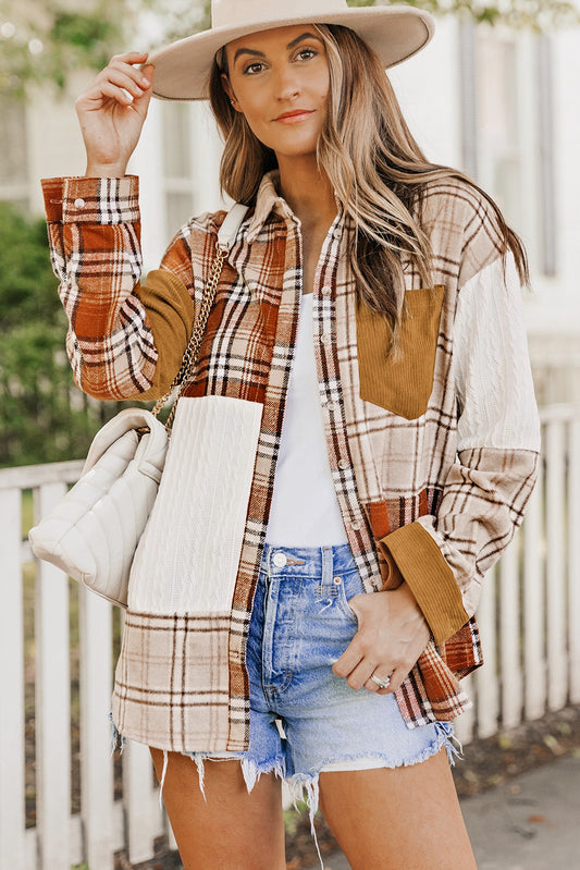 Orange Plaid Jacket