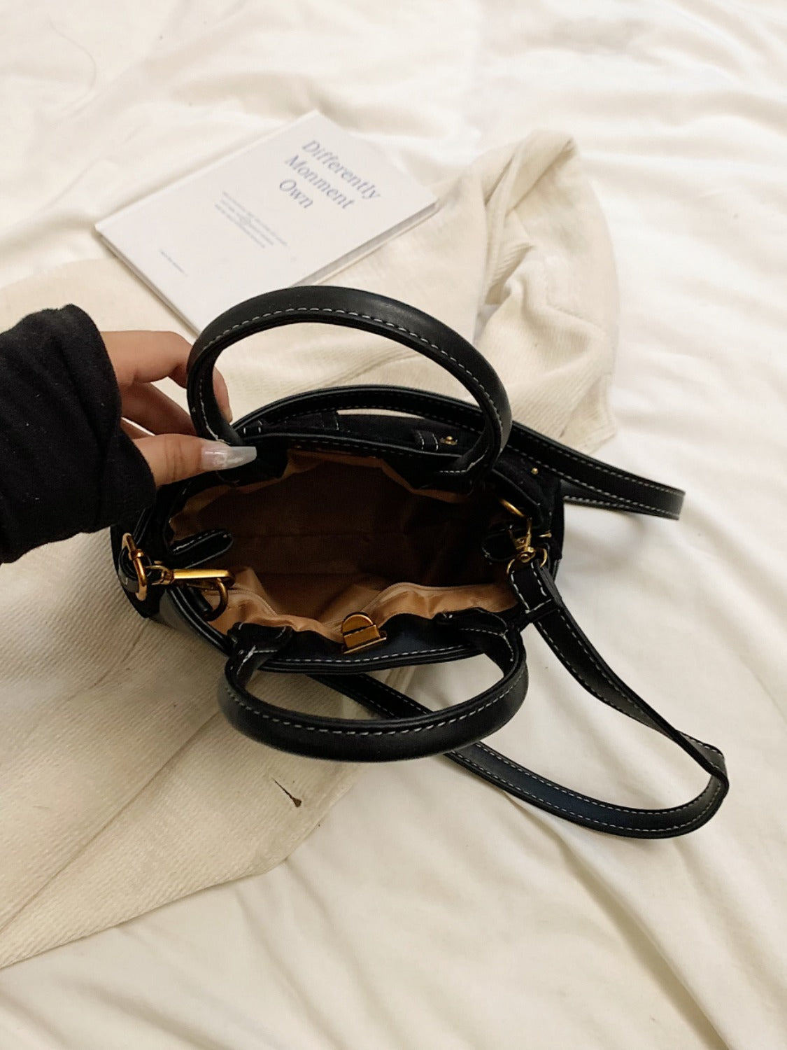 Suede Double-Use Handbag