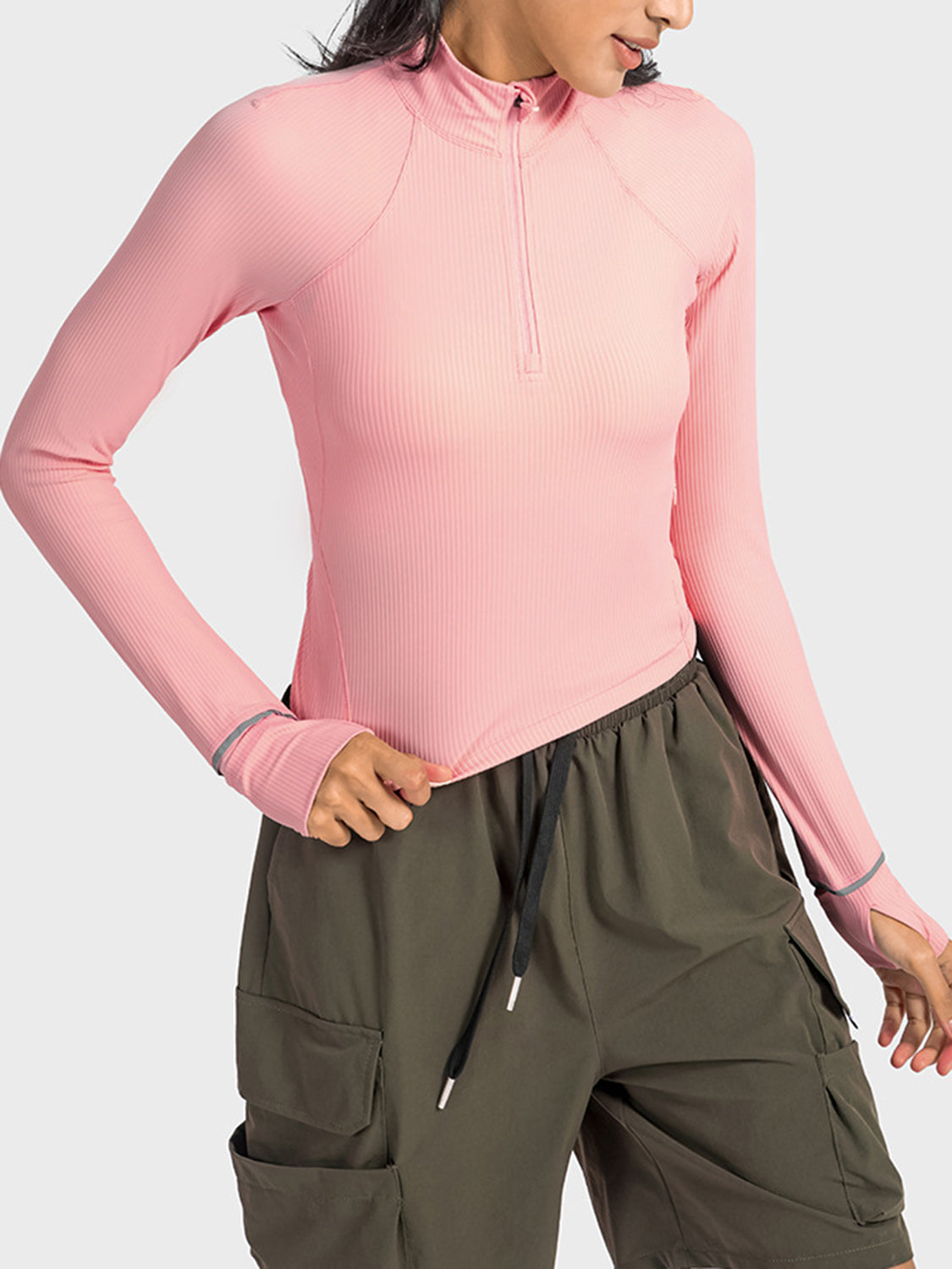 Mock Neck Half-Zip Sport Top