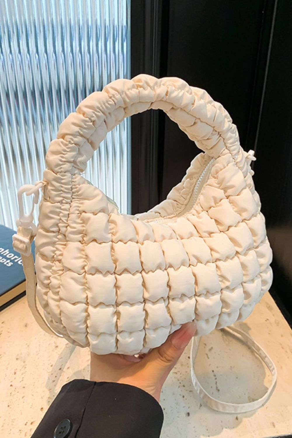 Quilted Puffy Crossbody Bag