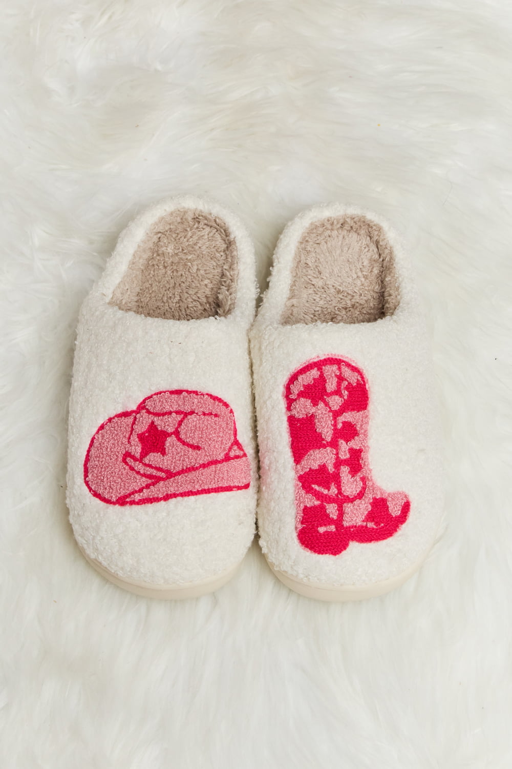 Printed Plush Slippers