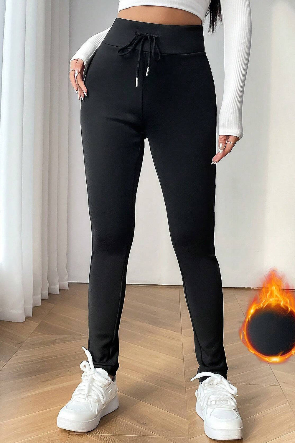 Drawstring Thermal Leggings