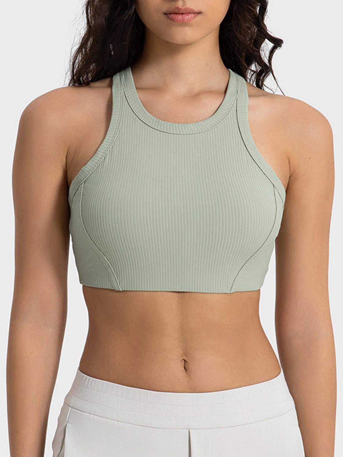 Wide Strap Cropped Active Tank