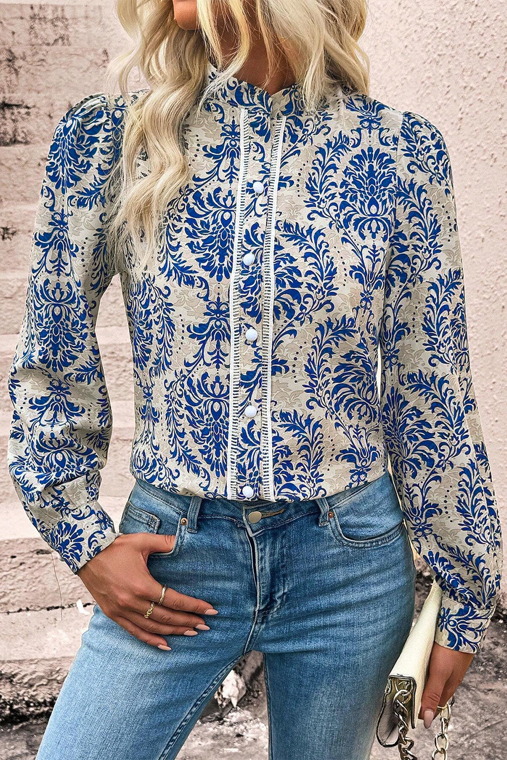 Bohemian Bishop Sleeve Lace Shirt