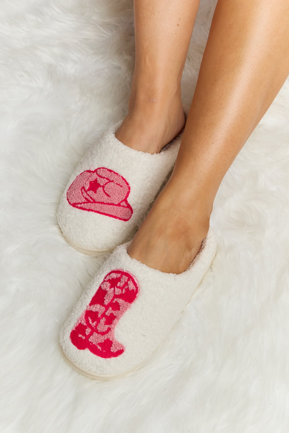 Printed Plush Slippers