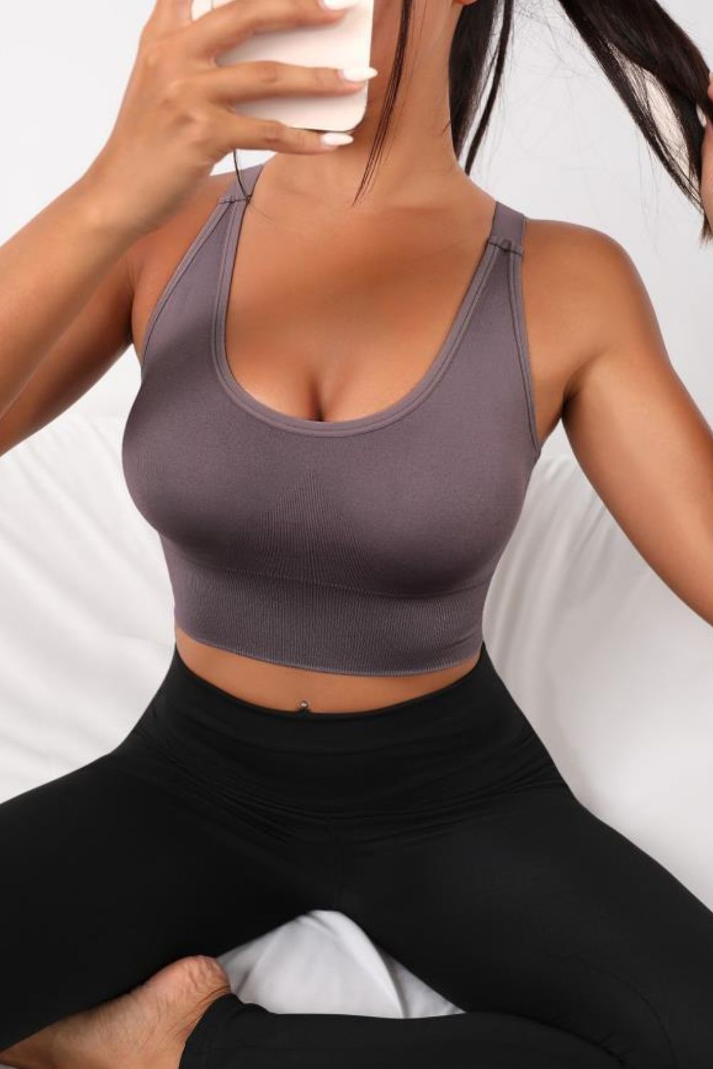 Scoop Neck Long Sports Bra