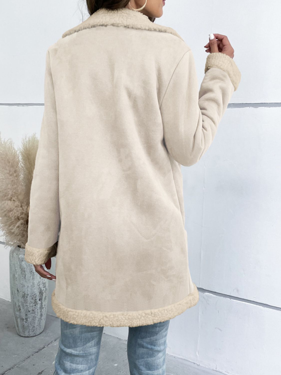 Lapel Teddy Longline Coat