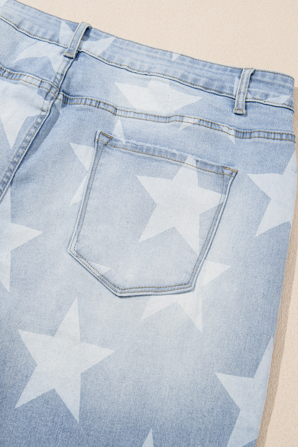 Plus Size High Waist Star Jeans