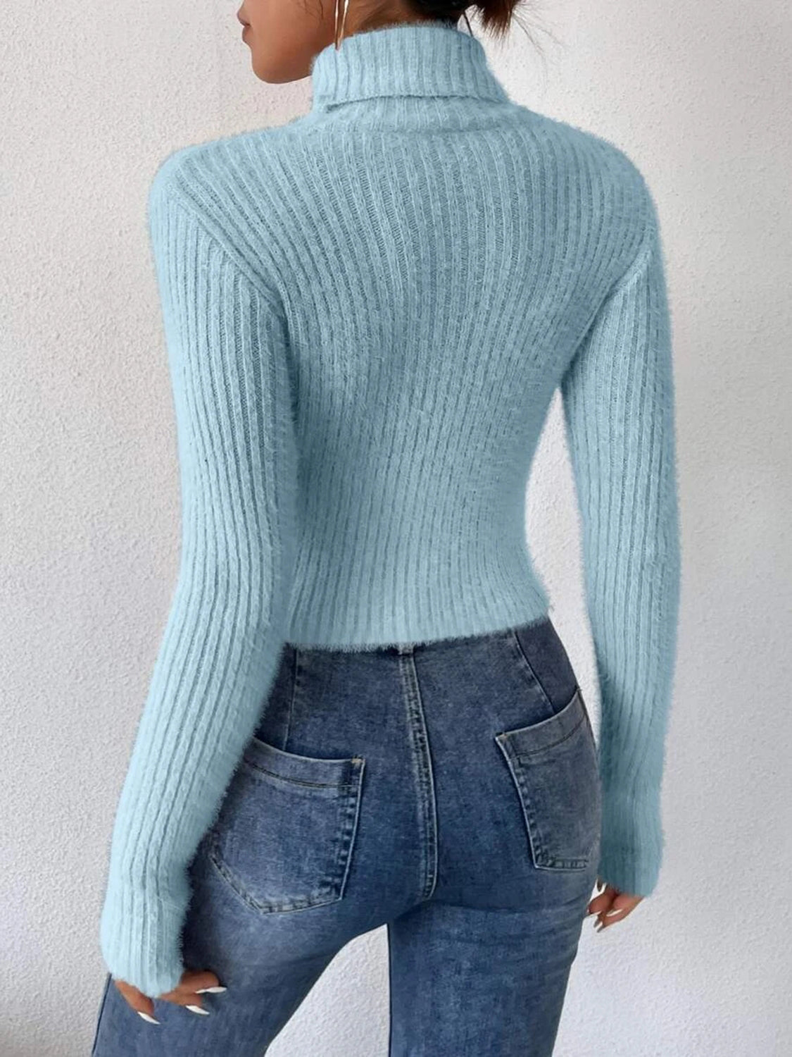 Ribbed Turtleneck Sweater